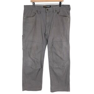 HAWX Work Gear Canvas Utility Carpenter Pants Articulated Knee Men's 38x30 Gray